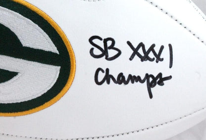 Dorsey Levens Signed Green Bay Packers Logo Football SB Champs Insc