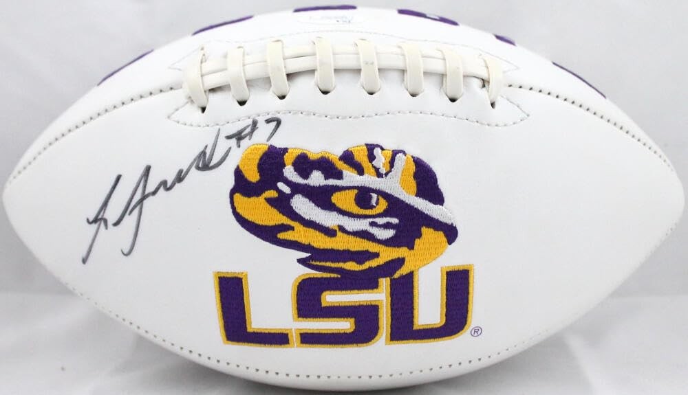 Leonard Fournette Signed LSU Tigers Logo Football