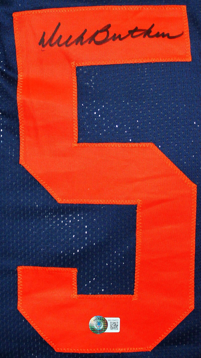Dick Butkus Autographed Blue College Style Custom Jersey