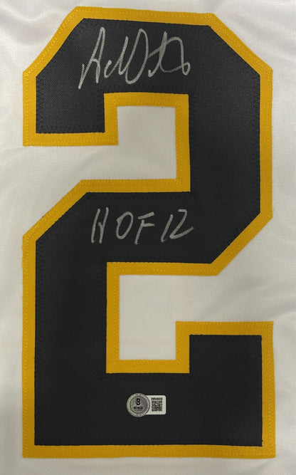 Adam Oates Signed Boston Bruins Custom Jersey w/ HOF 12 (Beckett COA)