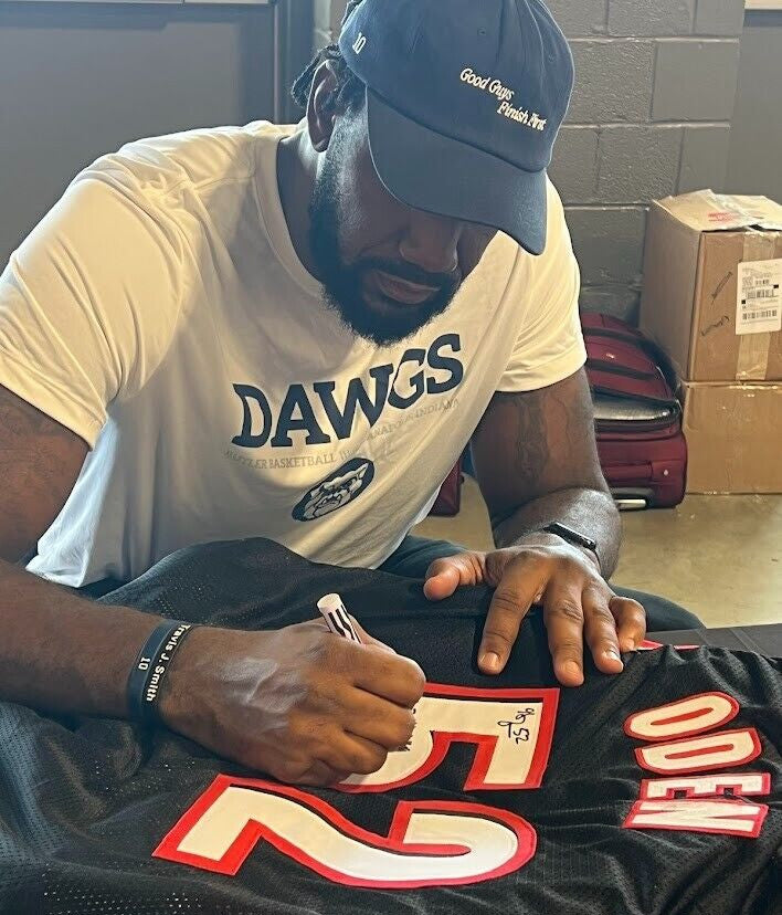 Greg Oden Signed Portland Custom Basketball Jersey (#1 Pick Inscription)