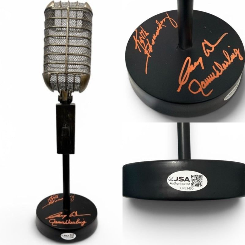 Gary Cohen, Keith Hernandez & Ron Darling Signed New York Mets Microphone
