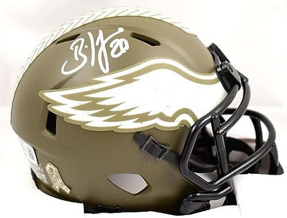 Brian Dawkins Signed Philadelphia Eagles Salute to Service Mini Helmet