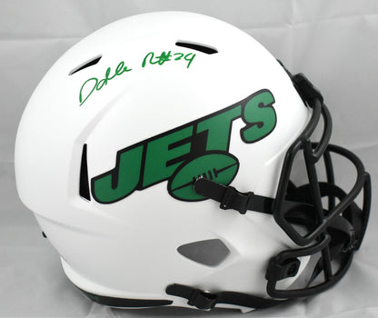 Darrelle Revis Signed New York Jets Full Size Lunar Speed Helmet