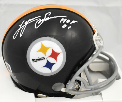 Lynn Swann Signed Pittsburgh Steelers Mini Helmet - Inscribed HOF