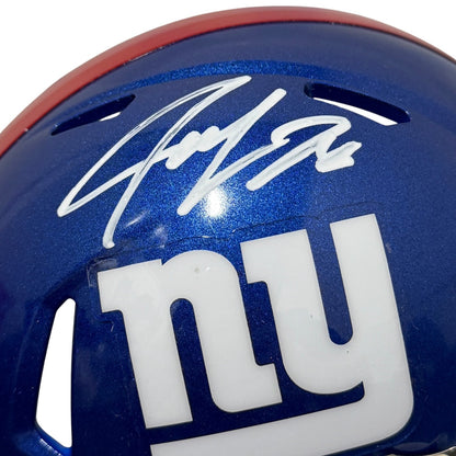 Jeremy Shockey Signed New York Giants Speed Mini Helmet (Beckett COA)