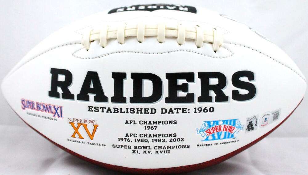 Josh Jacobs Signed Las Vegas Raiders Logo Football