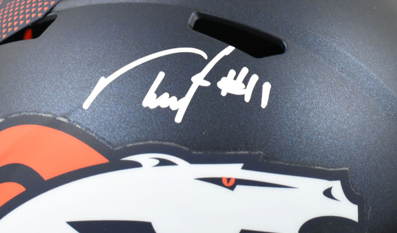 Troy Franklin Autographed Denver Broncos Full Size Speed Helmet