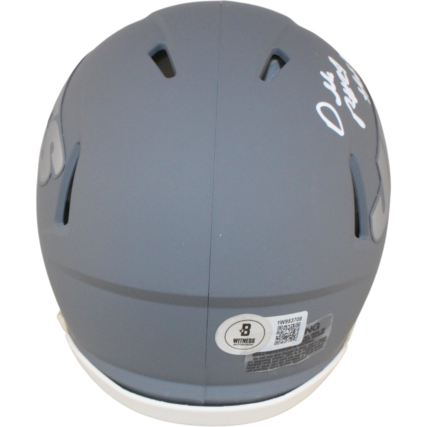 Darrelle Revis Autographed New York Jets Slate Mini Helmet (HOF)