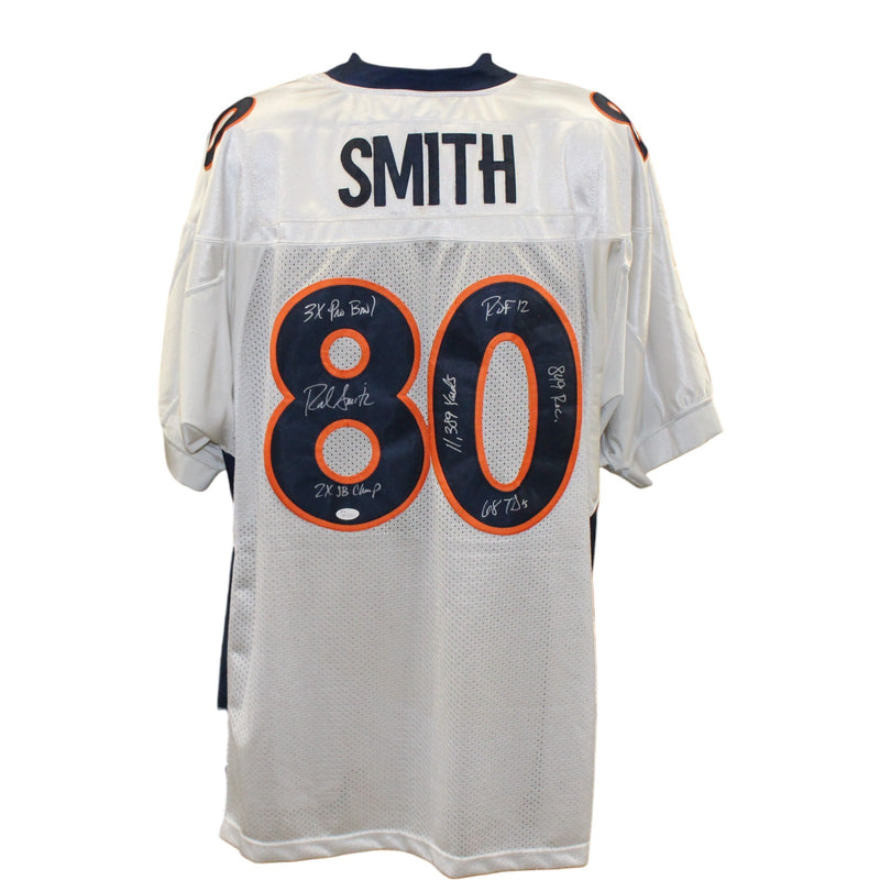 Rod Smith Signed Denver Broncos Reebok Jersey with 6 Inscriptions
