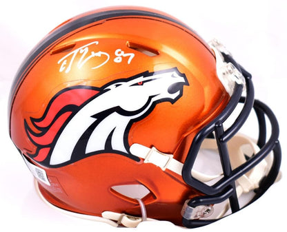 Ed McCaffrey Signed Denver Broncos Flash Speed Mini Helmet
