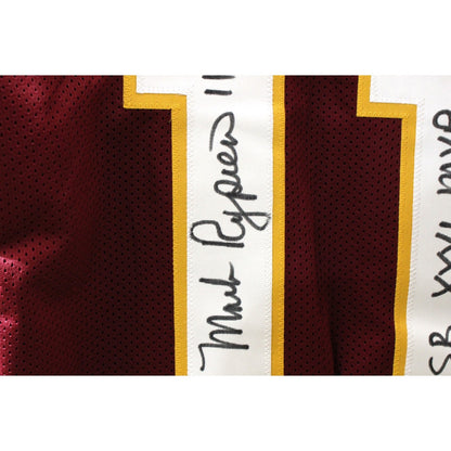 Mark Rypien Signed Pro Style Red Jersey with "SB MVP" Inscription (Beckett)