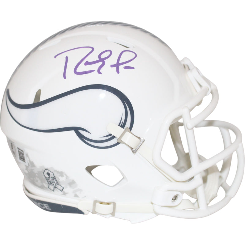 Randy Moss Autographed Minnesota Vikings 2024 Salute to Service Mini Helmet