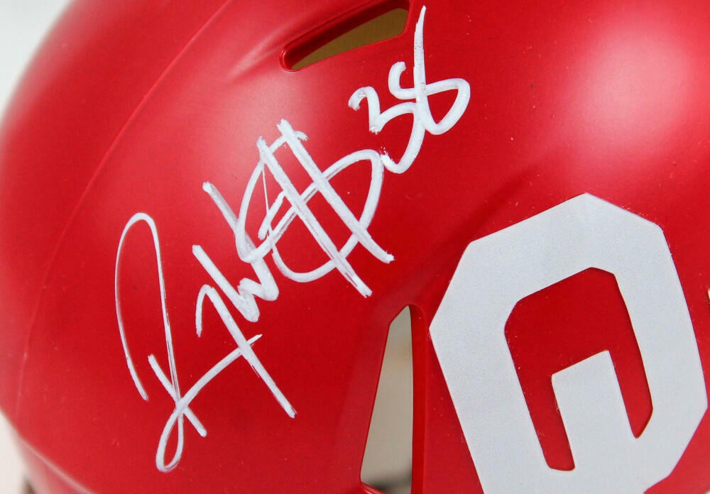 Roy Williams Signed Oklahoma Sooners White Speed Mini Helmet - CHOF 22
