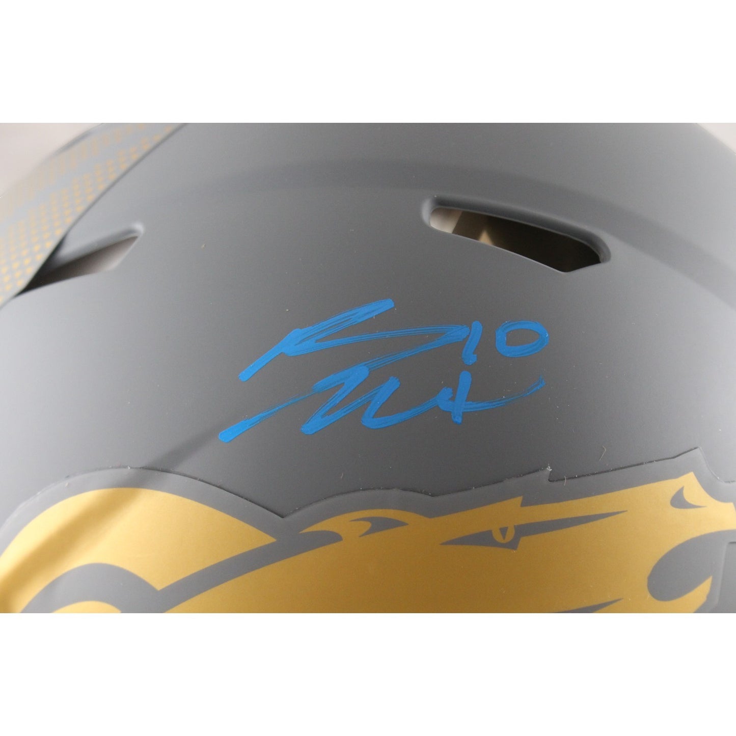 Bo Nix Denver Broncos Autographed Authentic Slate Full Size Helmet
