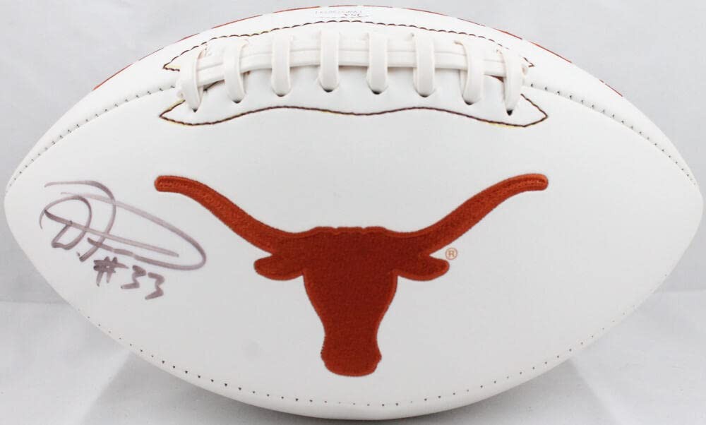 D'Onta Foreman Signed Texas Longhorns Logo Football