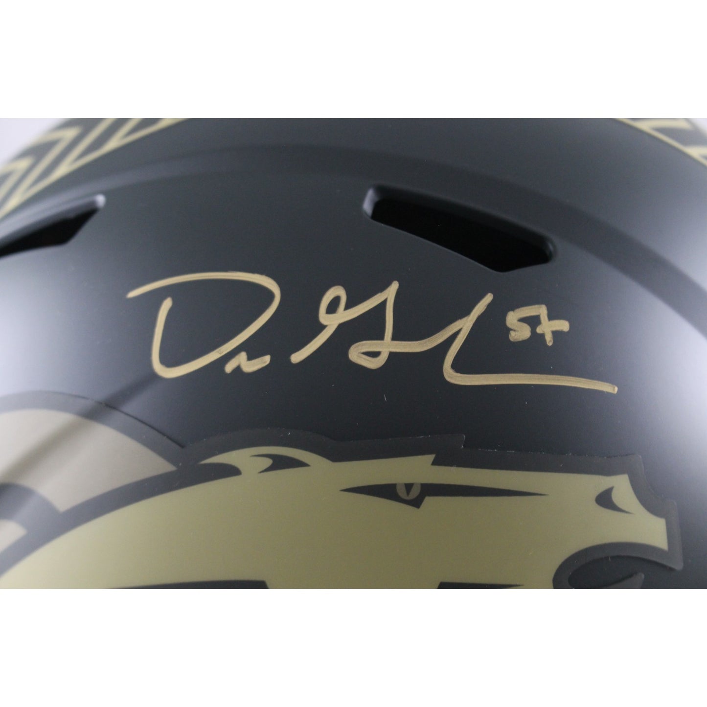 Dre Greenlaw Autographed Denver Broncos 2025 Salute to Service Full Size Helmet