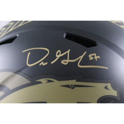 Dre Greenlaw Autographed Denver Broncos 2025 Salute to Service Full Size Helmet