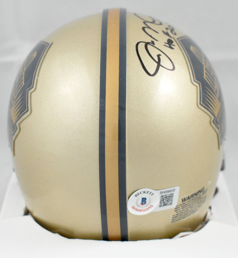 Joe Montana Signed NFL Gold Hall of Fame Mini Helmet