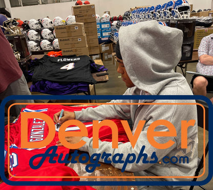 Christian Gonzalez Autographed Red Pro Style Custom Jersey