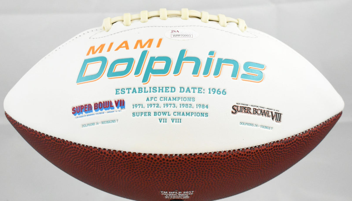 Ricky Williams Autographed Miami Dolphins Logo Football