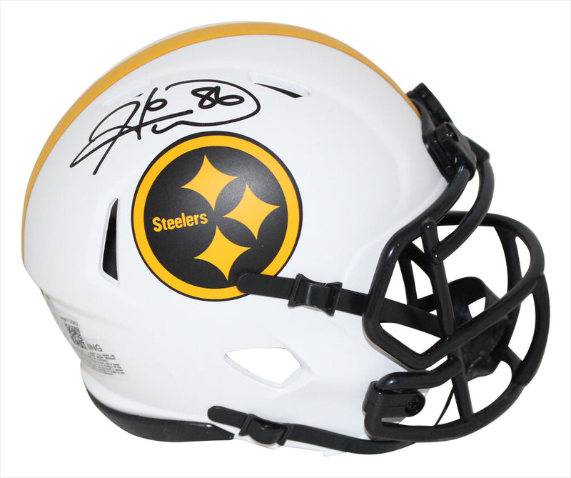 Hines Ward Signed Pittsburgh Steelers Lunar Mini Helmet Beckett COA