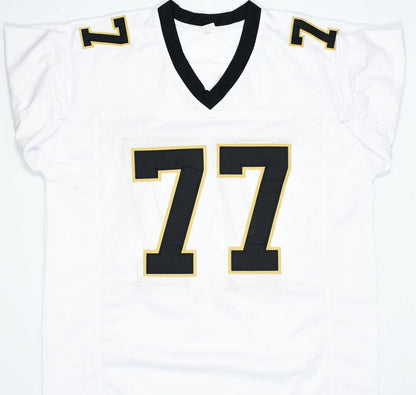 Willie Roaf Signed New Orleans Saints Custom White Jersey HOF Inscription