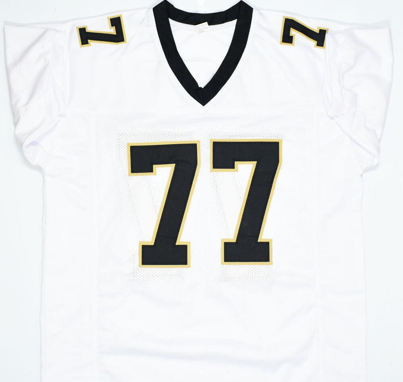 Willie Roaf Signed New Orleans Saints Custom White Jersey HOF Inscription