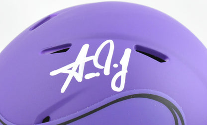 Aaron Jones Autographed Minnesota Vikings Rave Speed Mini Helmet