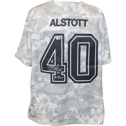 Mike Alstott Signed Tampa Bay Buccaneers Arctic Camo Custom Jersey