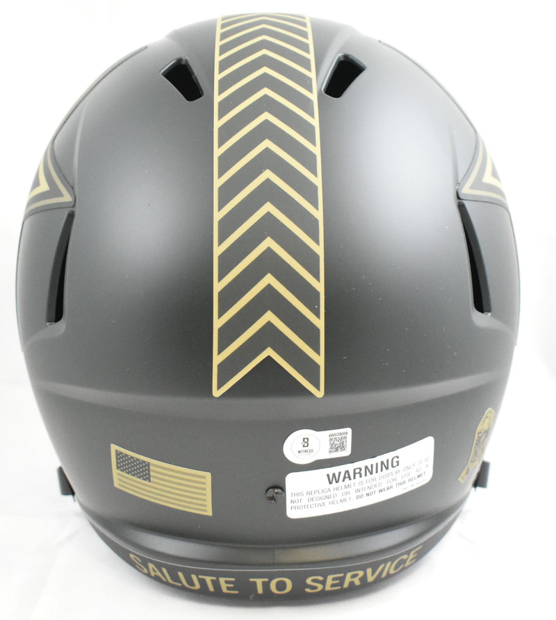 Roger Staubach Autographed Dallas Cowboys 2025 Salute to Service Helmet