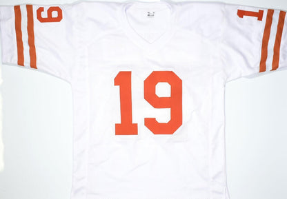 Justin Tucker Signed White Custom College Style Jersey