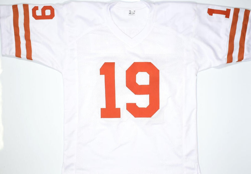 Justin Tucker Signed White Custom College Style Jersey