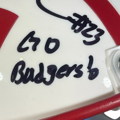 Jonathan Taylor Signed Wisconsin Badgers Speed Mini Helmet (Go Badgers) JSA