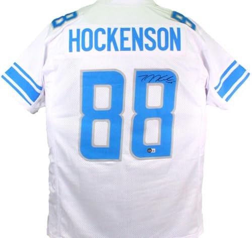 TJ Hockenson Signed Detroit Lions Custom Jersey - White