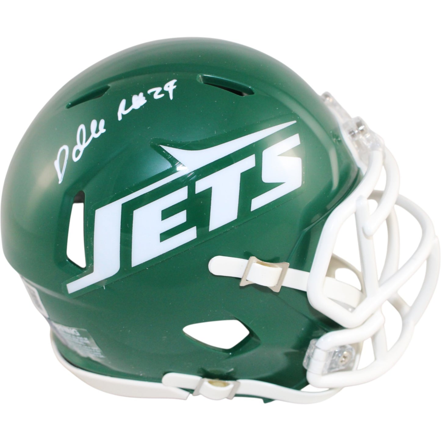 Darrelle Revis Signed New York Jets Throwback Mini Helmet
