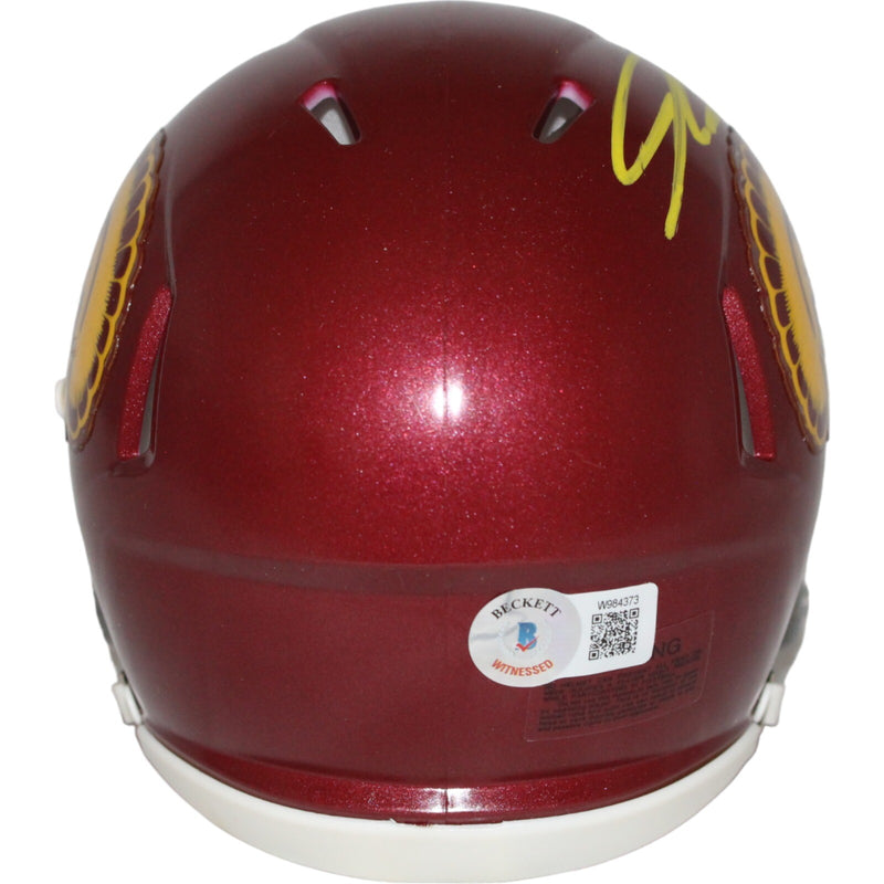 Jordan Addison Signed USC Trojans Riddell Mini Helmet Beckett COA