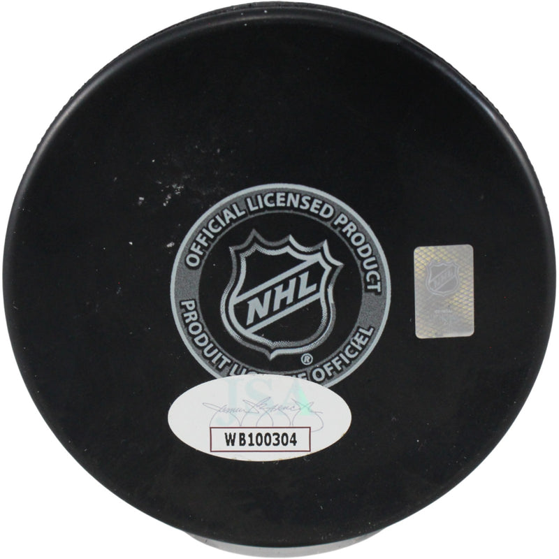 Dave Keon Autographed Toronto Maple Leafs Logo Puck (NHL Top 100 Inscription)