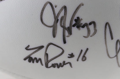 Mike Shanahan, Rod Smith & Jason Elam Signed Denver Broncos 2002 Team Football