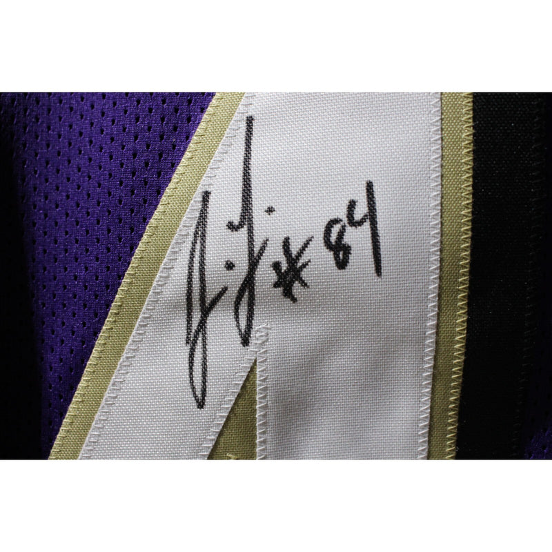 Jermaine Lewis Autographed Purple Pro Style Jersey (Beckett COA)