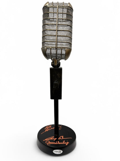 Gary Cohen, Keith Hernandez & Ron Darling Signed New York Mets Microphone