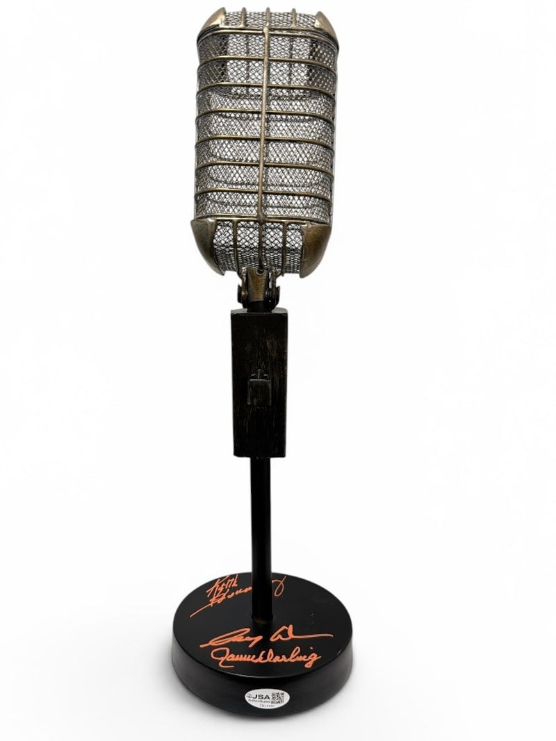 Gary Cohen, Keith Hernandez & Ron Darling Signed New York Mets Microphone