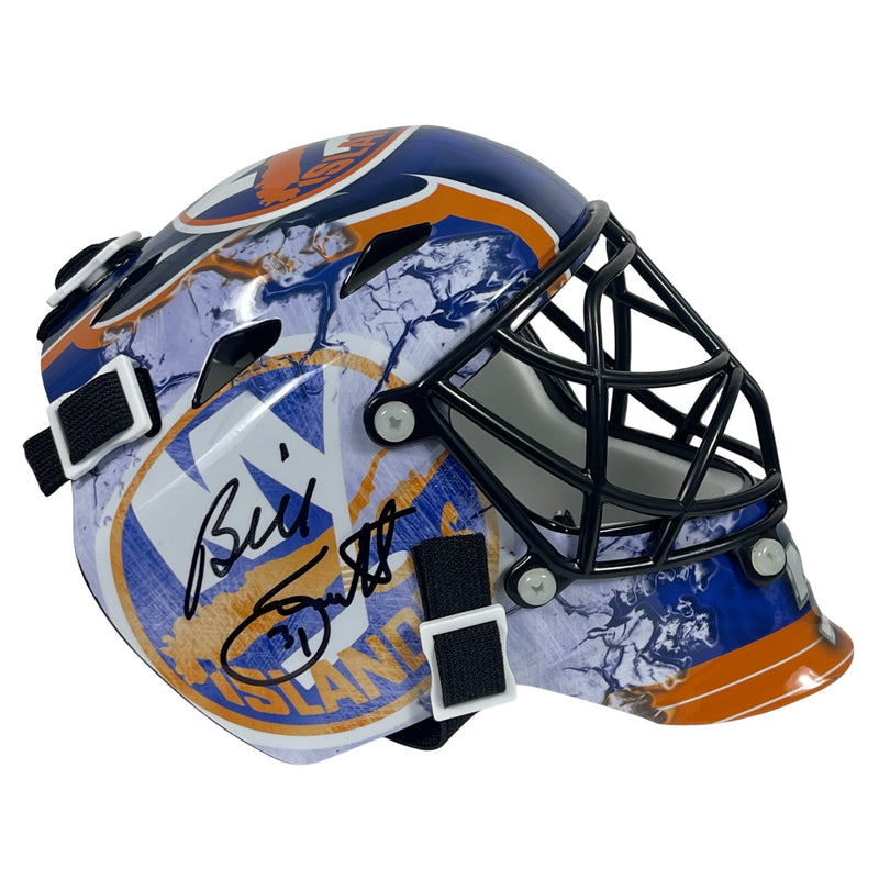 Billy Smith Signed New York Islanders Mini Goalie Mask Beckett Witnessed