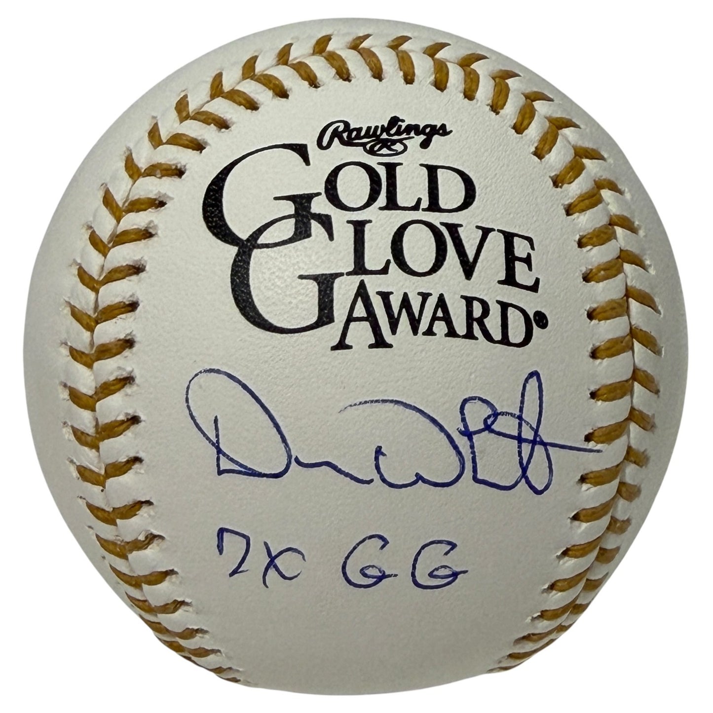 Devon White Signed Gold Glove Baseball - 7x GG Inscribed