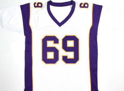 Jared Allen Autographed Minnesota Vikings White Custom Jersey