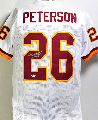 Adrian Peterson Signed White Custom Football Jersey