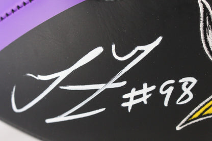 Linval Joseph Signed Minnesota Vikings Logo Football "Defend The North"