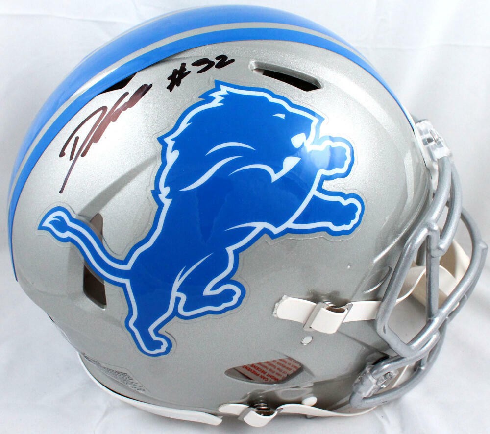 D'Andre Swift Signed Detroit Lions Full Size Speed Authentic Helmet