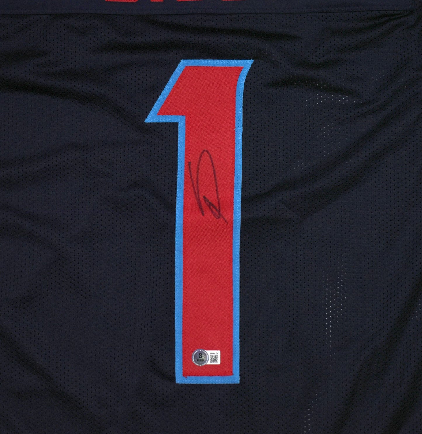 Stefon Diggs Autographed Blue Alternate Custom Jersey