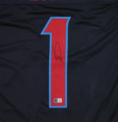 Stefon Diggs Autographed Blue Alternate Custom Jersey